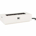 Aidan Lightweight Concrete Outdoor Propane Fire Pit Table, 50,000 BTU Rectangular Fire Table for Patio Furniture Set (No Tank Holder), Fully Assembled Patio Fire Pit, White